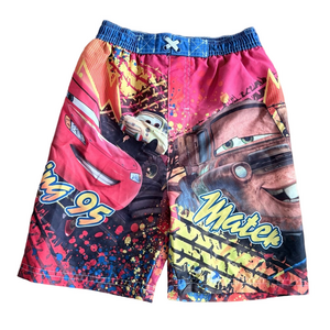 Modern/Y2K Kids Boys Disney Cars Swim Shorts Trunks Size 5T